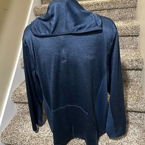 Official men’s *HUK Fishing* wicking lightweight outdoor hoodie shirt - XXL 2X